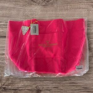 Dudley Stephens Anniversary Tote Bag Neon Pink Terry Fleece NWT